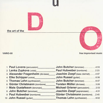 Album: The Art of The Duo -- Mats Gustafsson